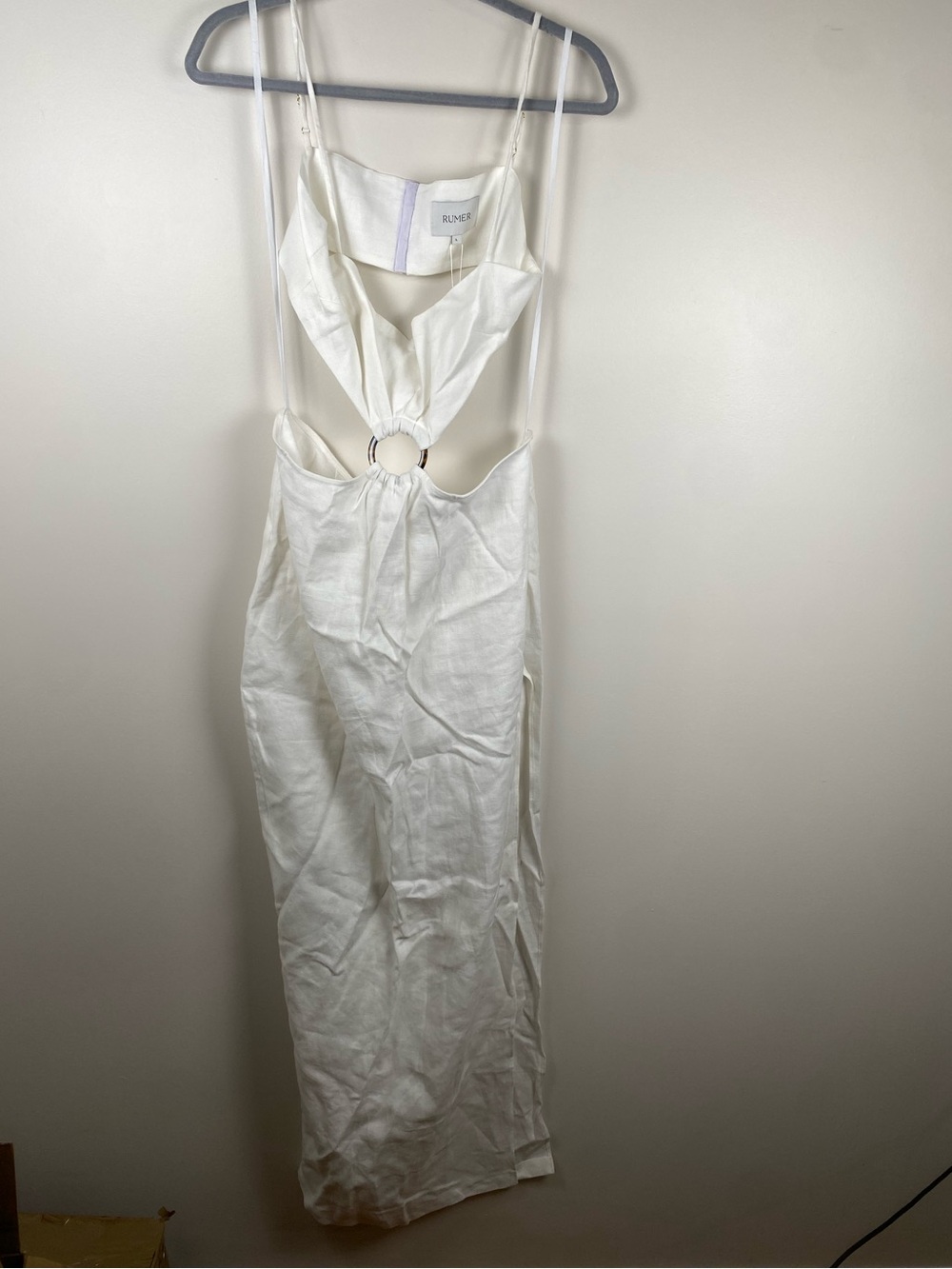 NWT Rumer Avalon Ring Maxi Dress Linen size Large - Picture 3 of 9